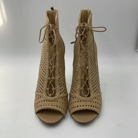 Sam Edelman Abbie style lace up peep toe bootie - Picture 3 of 7